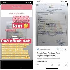 Semua bilangan surat perakuan cerai (duda/janda):: Instafamous Kantoi Tipu Sijil Nikah Lari Rumah Bersekedudukan Dengan Pakwe Erin Sakura News