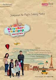 Tontoni drama bersiri 'strawberi & karipap' mulai 1 september, setiap ahad, jam 11.00 pagi, hanya di astro ceria (saluran 611). Filem Komedi Strawberi Karipap Sesat Kat Paris Sensasi Selebriti