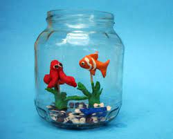 Danach entlang der linien und der. Basteln Mit Kindern Kostenlose Bastelvorlage Tiere Knetgummi Aquarium
