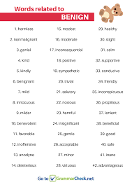 Words Related To Benign Words English Writing Writing
