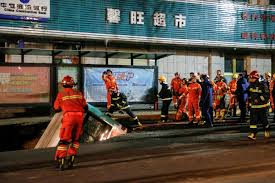 huge sinkhole swallows bus, kills six
