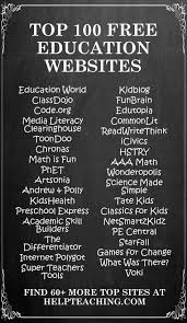 Top 100 Free Education Sites Learning Websites For Kids Learning Websites Education Sites