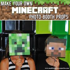 Check out this post with 5 crafts/activities including full instruction and downloads for minecraft creeper magnets, construction paper mob masks, minecraft printable stickers, and more! Make Your Own Minecraft Photo Props Made By A Princess
