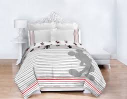 Minnie mouse is the queen of disney castle, who rules the peaceful kingdom alongside king mickey. Mickey Mouse 90th Anniversary Striped Bed In A Bag Bedding Set W Reversible Comforter Walmart Com Walmart Com