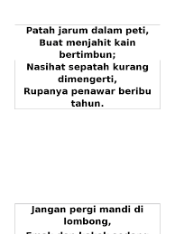 Contoh hiasan kelas hitam putih. Hiasan Kelas Pantun