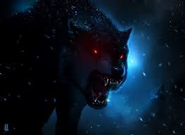 Wolf Fantasy Animal Red Eyes Dark Wolf Wallpaper Fantasy Wolf Werewolf Art