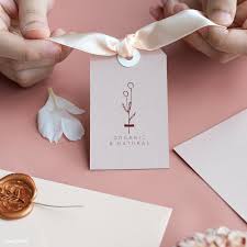 Download Premium Psd Of Organic And Natural Label Mockup 1212476 In 2020 Card Design Pink Amaryllis Flower Frame