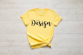 Download Bella Canvas 3001 Yellow T Shirt Mockup Unisex Tee Mock Up 755535 Clothing Design Bundles PSD Mockup Templates