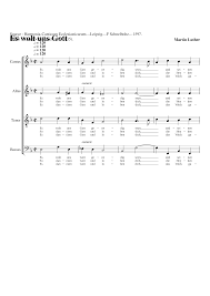 Es Wolt Uns Gott Martin Luther Sheet Music For Vocals Tenor Choral Musescore Com