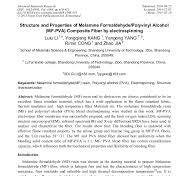 Structure and Properties of Melamine Formaldehyde/Polyvinyl ...