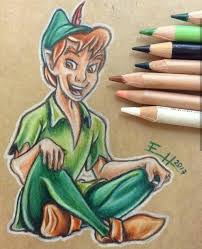Peter Pan Drawing Disney Art By Erikahornart On Deviantart Disney Art Drawings Cartoon Drawings Peter Pan Drawing