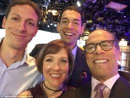 NBC News anchor Lester Holt congratulates his son