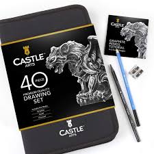 Castle Art Supplies Graphite Drawing Pencils And Sketch Set 40 Piece Kit Complete Artist Kit Incl Art Pencil Set Castle Art Art Set