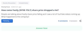 Find the latest fastly, inc. Fastly Nyse Fsly Share Price Why Did It Plunge 27 Today