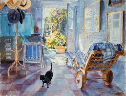Inside Looking Out - Lucy Willis as art print or hand painted oil.