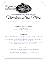 Free valentine menu vector download in ai, svg, eps and cdr. Special Valentine S Menu Shanty Supper Club