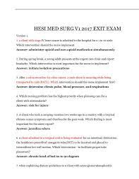 Nurs 355 Hesi Med Surg V1 2017 Exit Exam Updated 2020 Essex County College Nurs355 Hesi Med Surg V1 2017 Exit Exam Updated 20 Med Surg Nursing Exam Exam