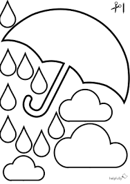 Ausmalbild Tropfen Wolken Regenschirm Zum Ausschneiden Basteln Herbst Fensterbild Basteln Mit Kleinkindern Herbst Herbstbastelprojekte