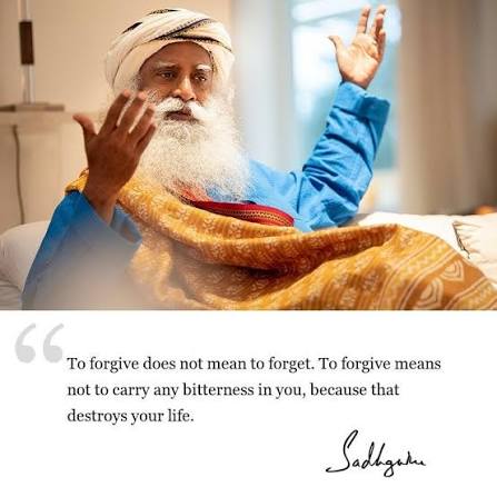 To forgive does not mean to forget. To forgive means not to ...