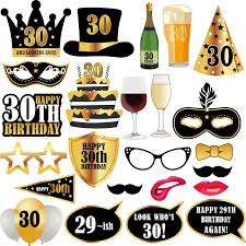 Perfectly match the theme and feel of your upcoming birthday event with unique and personalized birthday invitations from zazzle! Yoriwoo 30th Birthday Balloons Heart Happy Birthday Banner 30 Years Party Decorations Men Women Supplies Photo Booth Props Frame Buy At The Price Of 1 59 In Aliexpress Com Imall Com