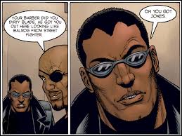 Blade's Haircut in Comics