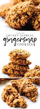 Chunky Vegan Oatmeal Gingersnap Cookies Recipe Ginger Snap Cookies Vegan Oatmeal Vegan Snacks