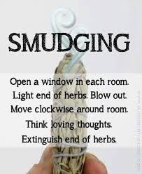 Our New Year Tradition We Rid Our Home And Our Thoughts From Negative And Start Clean Fresh Sage Smudging Smudging Prayer Smudging