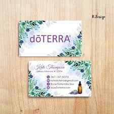 Mainly because for that particular business model you want your audience to value you and the product. Personalized Doterra Business Cards Essential Oil Card Doterra Dt10 Kdesigndigital On Artfire