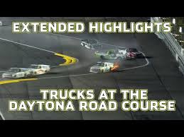The august night race was once the hardest ticket to get in racing, but last year's tussle between kyle busch, brad. Rainy Wrecks At Daytona Road Course Nascar Truck Series Extended Highlights Youtube