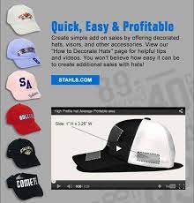 Hats Make Great Add On Sale Use A Cap Heatpress To Increase Your Sales Stahls Com And Stahls Ca Vinyl Placement Heat Press Designs Cricut Tutorials