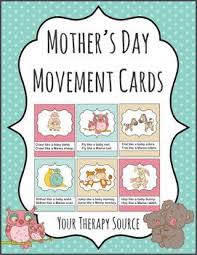 Mother S Day Movement Cards And Games Preschool Kindergarten Phys Ed Mother S Day Activities Mother And Baby Animals Mother S Day Games