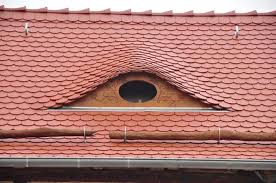 Fledermausgaube Mit Biberschwanz Deckung Gaube Giebelseite Anbau Haus