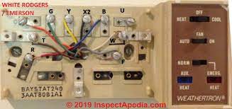 On the back of the thermostat are a number of labeled contacts, only the following have wires connecting them: Thermostat Wire Color Codes And Conventions