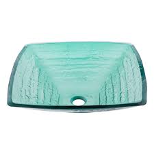 novatto sauna square glass vessel sink