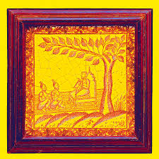 Mughal blue and white tile, North India, 17th century, by Adam Asar, No 18  Neon art by Ahmet Asar by Celestial Images