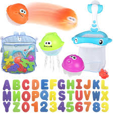 5% coupon applied at checkout save 5% with coupon. Amazon Com Bath Toy Sets 36 Foam Bath Letters And Numbers Floating Squirts Animal Toys Set With Fishing Net And Organizer Bag Fish Catching Game For Babies Infants Toddlers Bathtub Time Toys