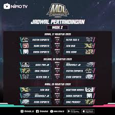 Meski suasana ramadan kali ini terasa berbeda karena. Jadwal Mdl Id Season 2 Minggu 2 17 19 Agustus 2020 Esportsku
