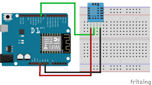 Wemos D1 Wlan Thermometer Mit Dht11 Sensor Iot Projekte Arduino Sensoren Thermometer