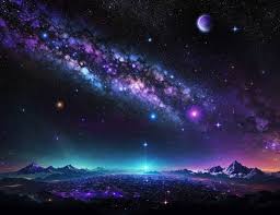 View Of The Night Sky With Stars And ...