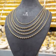 Collier en corde d'or