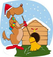 Image result for winter clip art WITH DOGS