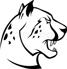 Side view or semi 3/4 view, you can see three digits of the paw. Cheetah Head Stock Vector Colourbox