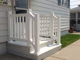 Handrails for outdoor steps,3 step handrail fits 1 to 3 steps mattle wrought iron handrail stair rail with installation kit hand rails for outdoor steps (3 feet) 4.3 out of 5 stars 67 $178.89 $ 178. Unit Step Precast Concrete And Wrought Iron Railing