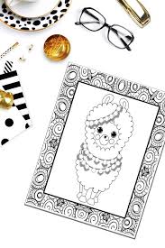 Their long eyelashes and fuzzy coat make them irresistible. Printable Llama Coloring Pages Fun Happy Home