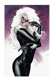 Black Cat watercolor Spider-Man Marvel by Mike McKone
