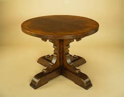 Small Oak Round Table Medieval Style 4 Seater Oak Dining Table In 2020 Oak Dining Table Dining Table Table