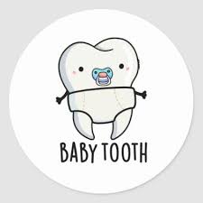 Download in under 30 seconds. Baby Tooth Cute Teeth Pun Classic Round Sticker Zazzle Com Cute Tooth Tooth Cartoon Baby Teeth
