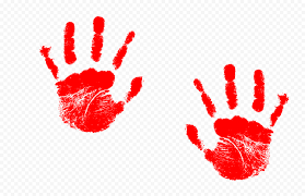 Hd Red Two Realistic Hand Print Png Print Png Realistic
