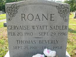 Gervaise Wyatt Sadler Roane (1910-1996)