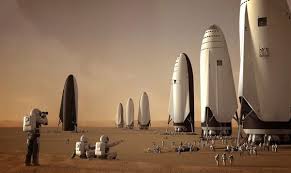 A Fleet Of Spacex Its Spaceships On Mars By Sam Taylor Space Exploration Spacex Space Travel